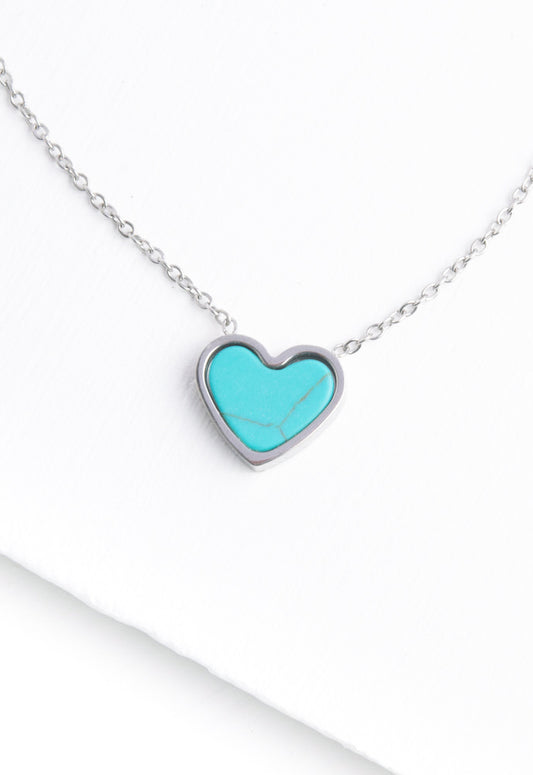 Bay Turquoise Heart Necklace
