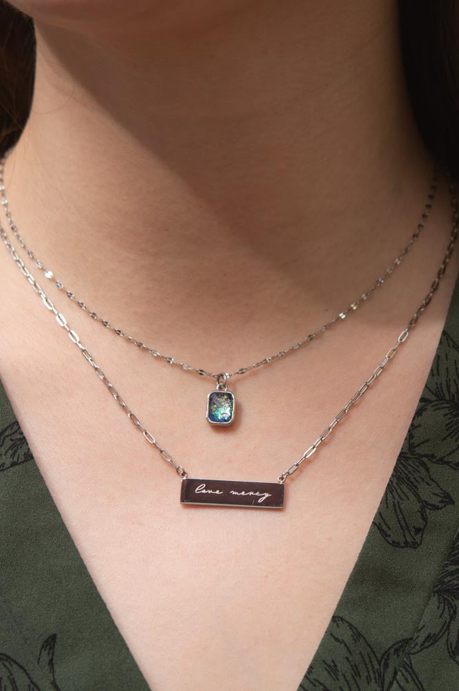 Give Mercy Bar Necklace