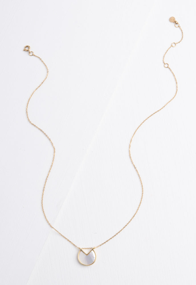 Yvonne Mother of Pearl & Gold Necklace