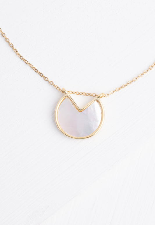 Yvonne Mother of Pearl & Gold Necklace