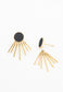 Caroline Stud & Fringe Earrings in Midnight