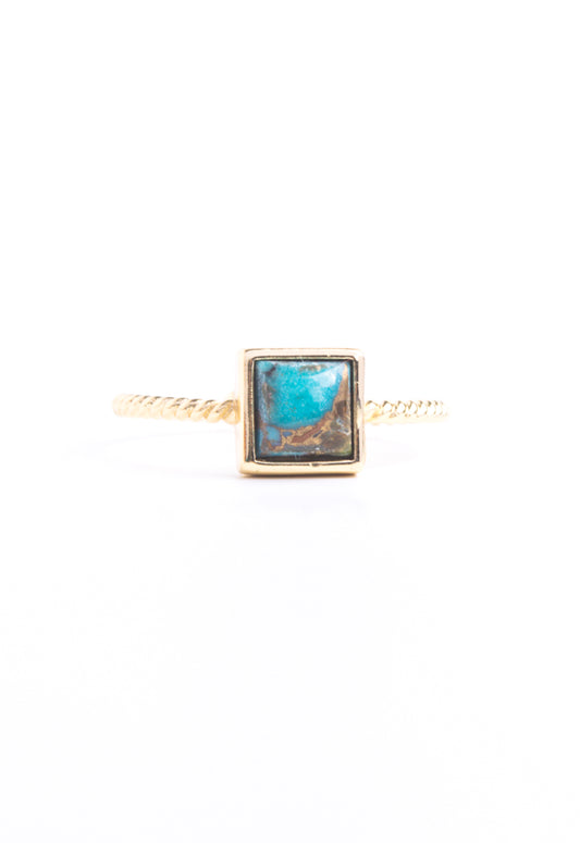 Jayne Turquoise Square Ring