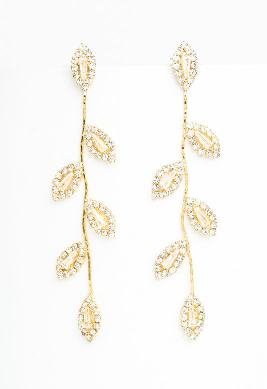 Enchanted Garden Leaf Drop Earrings