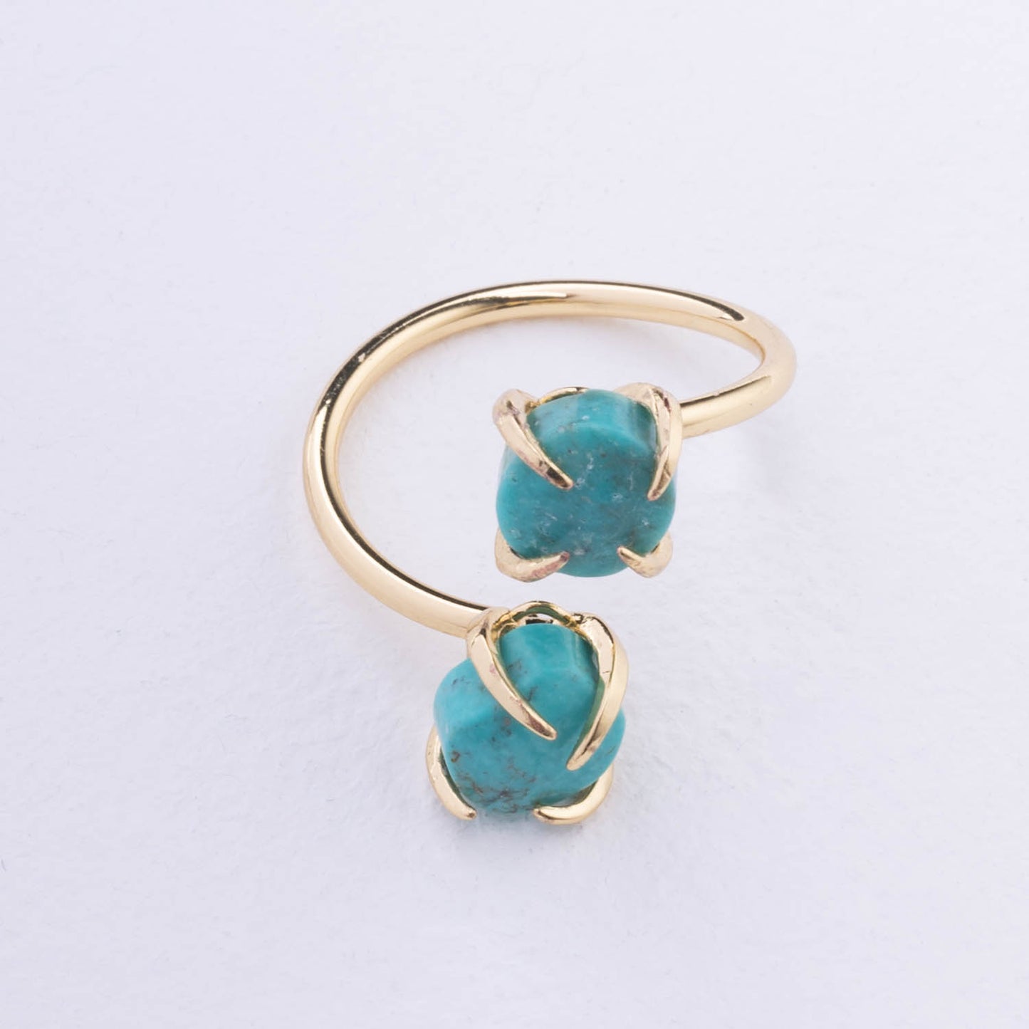 Spirited Two-Stone Turquoise Ring