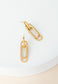 Georgie Paperclip Earrings in Gold