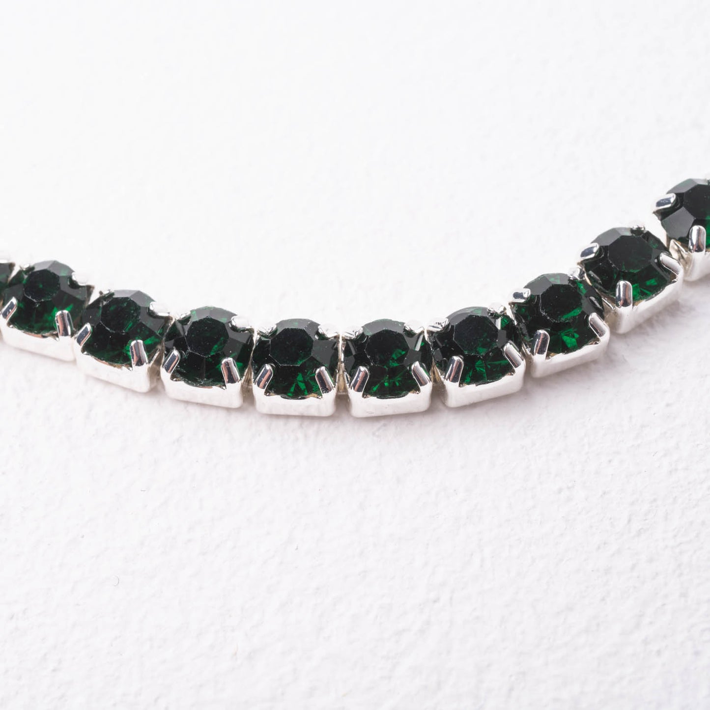 TENNIS NECKLACE DARK MOSS GREEN RL23-Sample R1