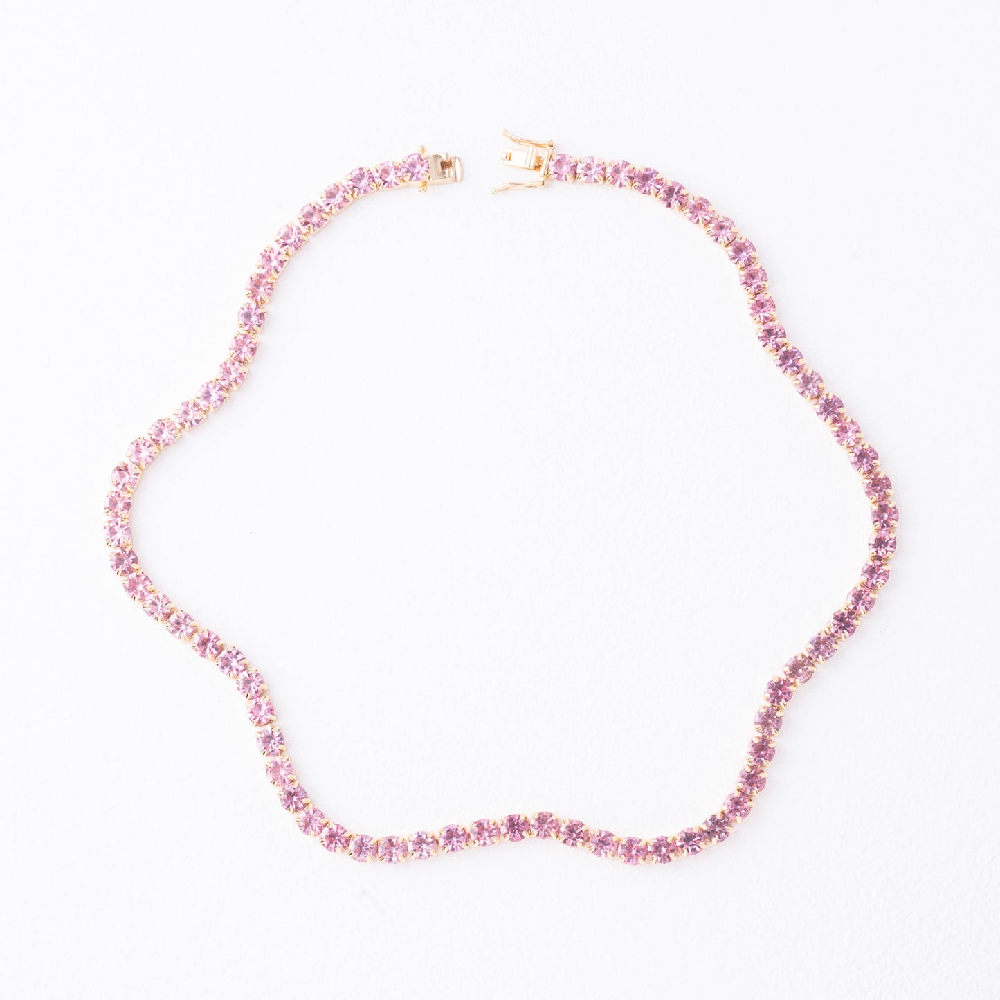 TENNIS NECKLACE LIGHT ROSE RL23-Sample R1