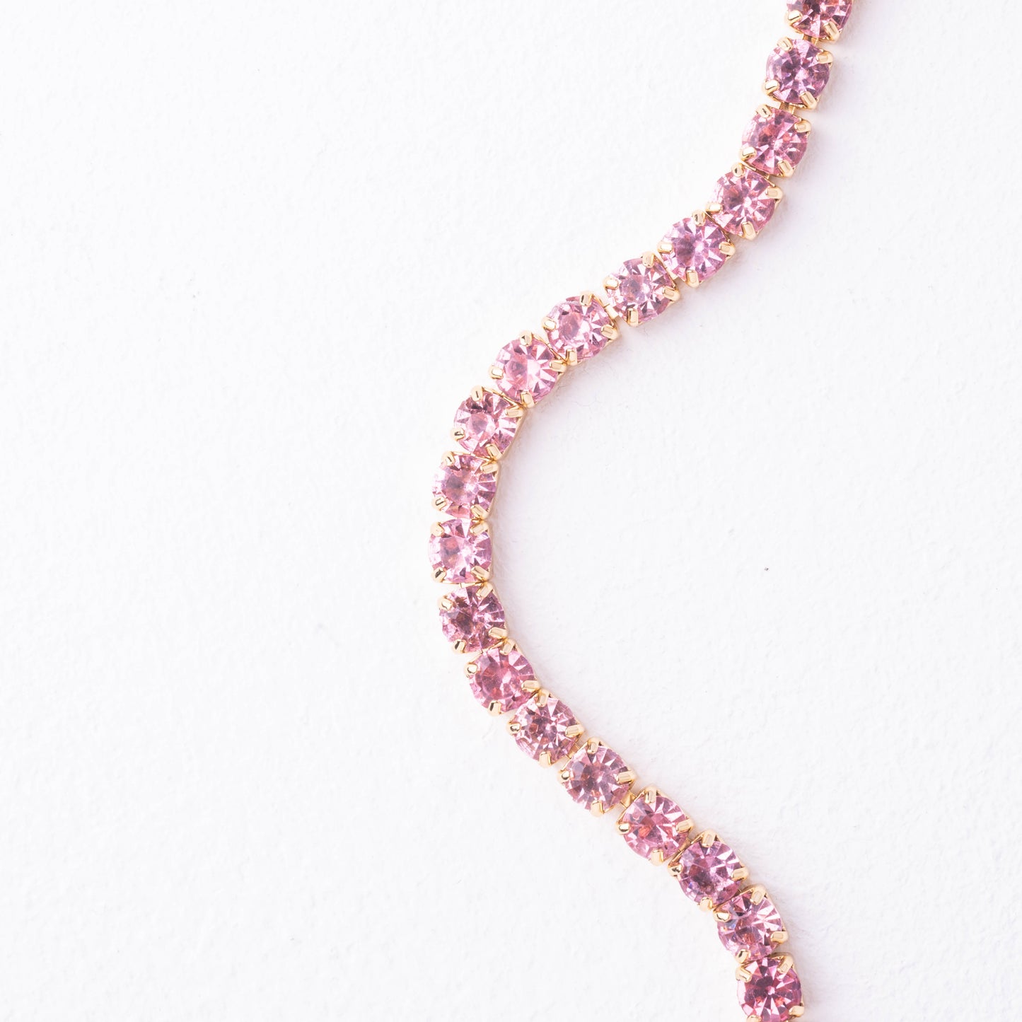 TENNIS NECKLACE LIGHT ROSE RL23-Sample R1
