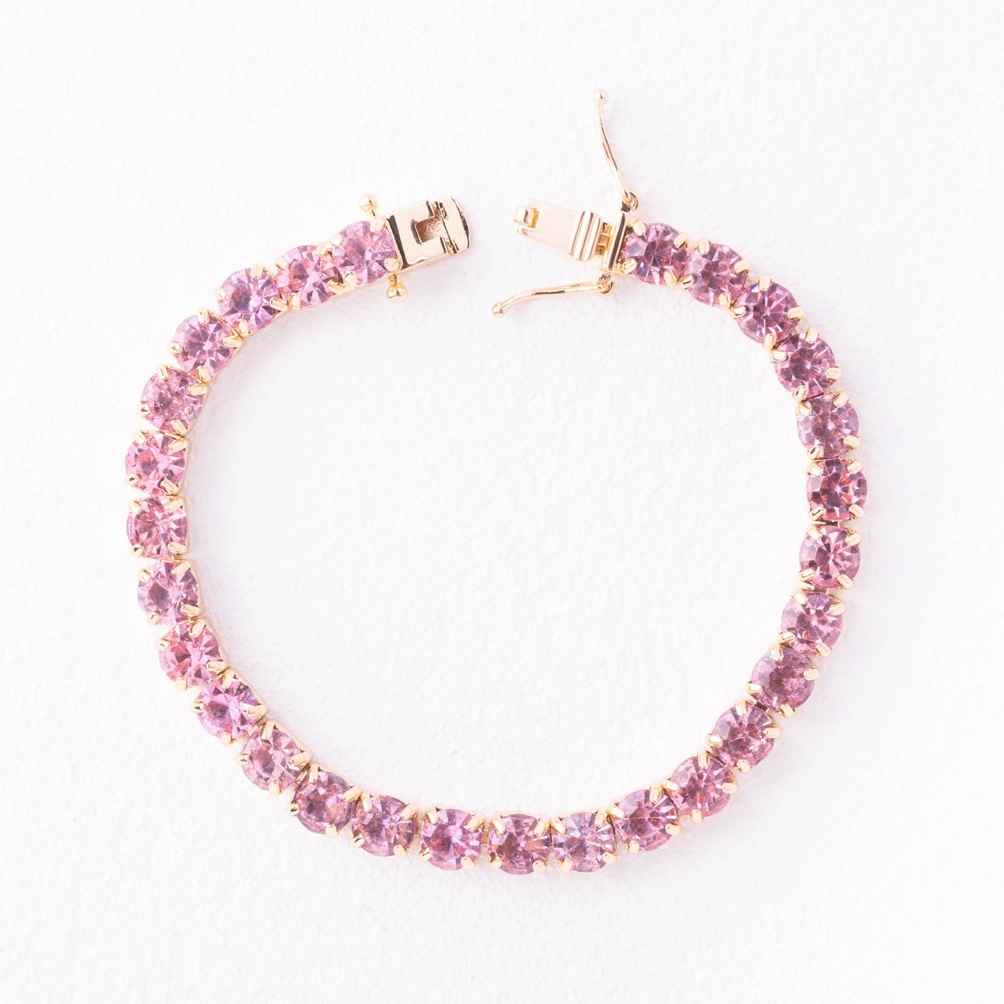 TENNIS BRACELET LIGHT ROSE RL23 -Sample R1