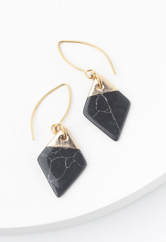 Brave Earrings in Black Turquoise