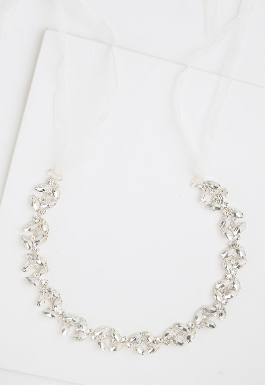 Crystal Serenade Silk Ribbon Headband