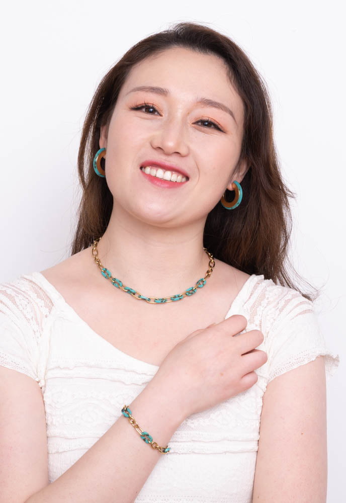 Head Over Heels Hoops in Turquoise
