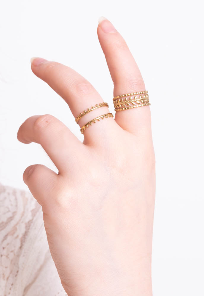 Parallel Gold Ring