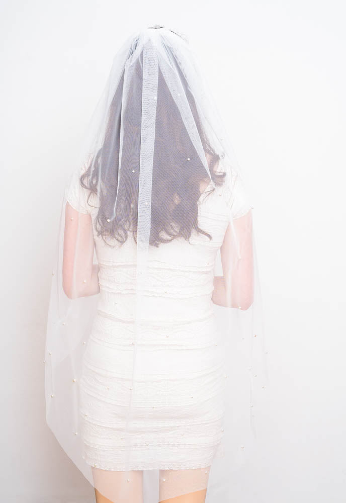 K1-2P Pearl Fingertip Veil