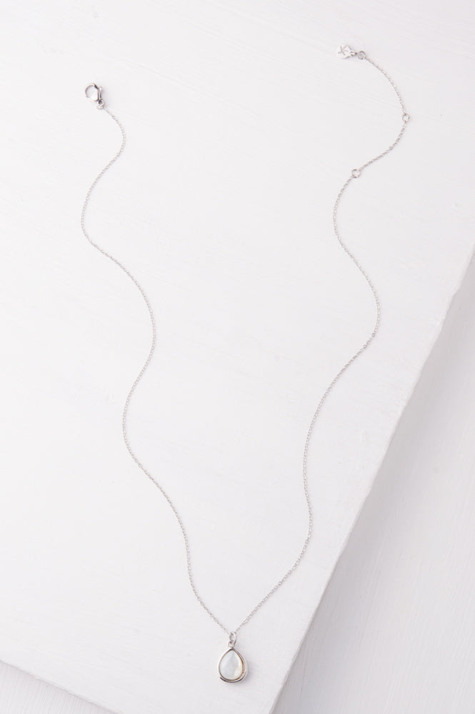 Charity Silver Mother of Pearl Necklace