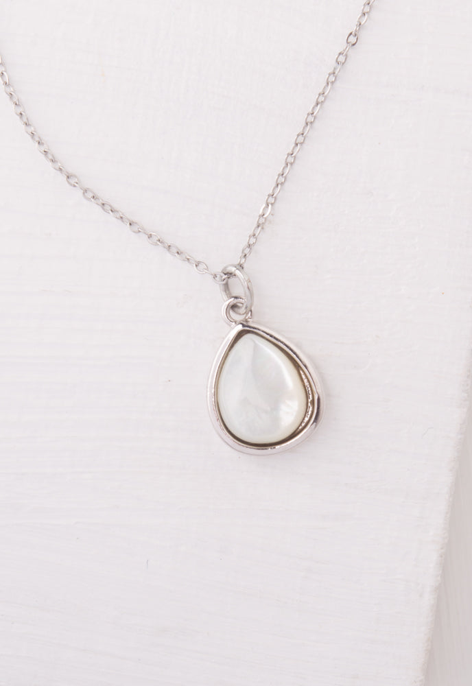 Charity Silver Mother of Pearl Necklace
