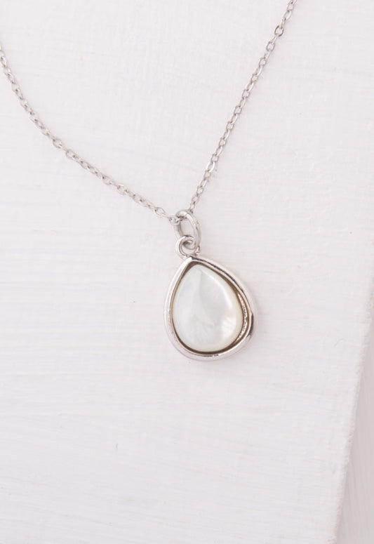 Charity Silver Mother of Pearl Necklace
