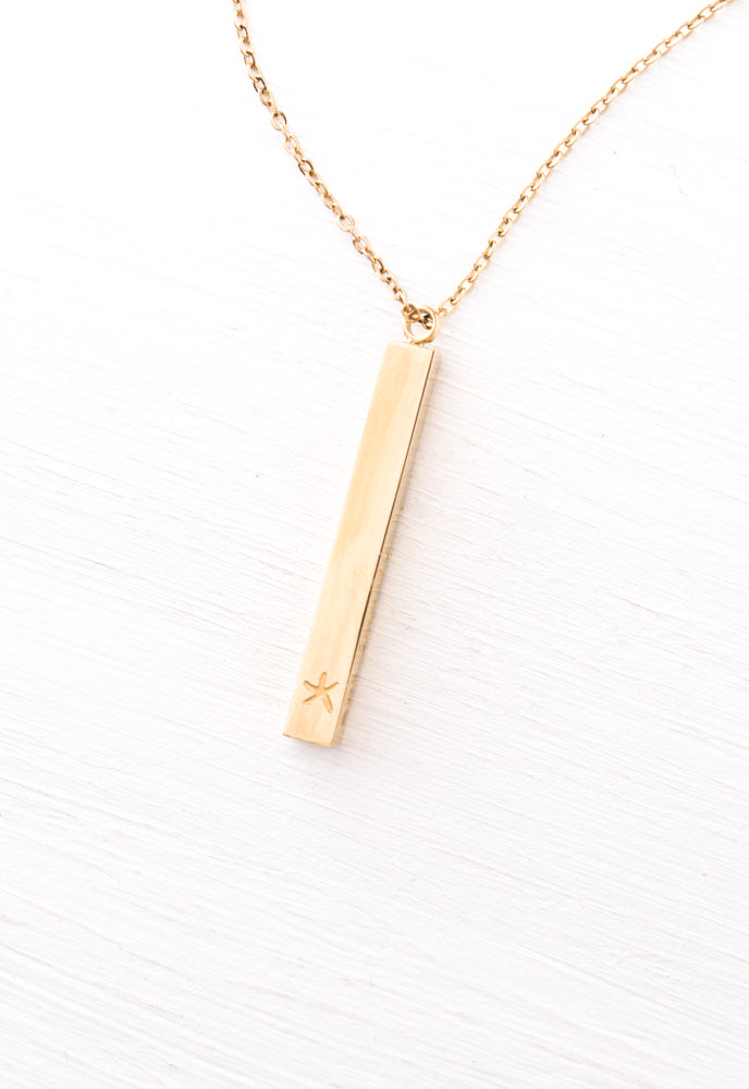 Give Justice Gold Bar Necklace