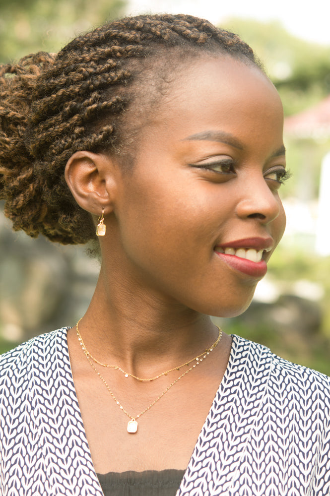 Lila White & Gold Necklace