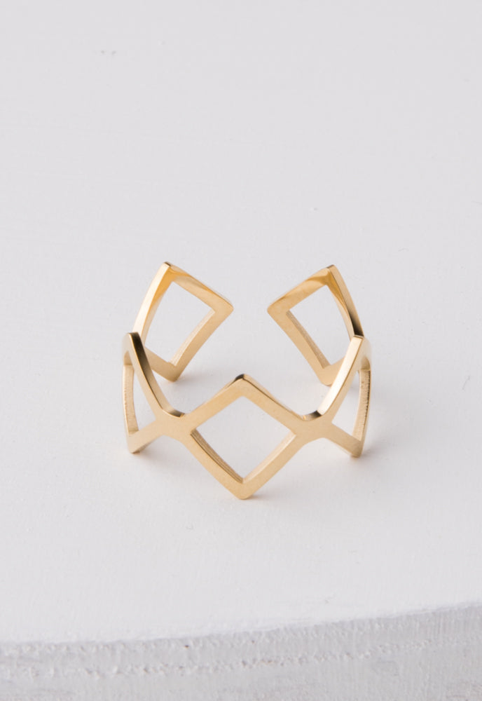 Jeanette Gold Crown Ring