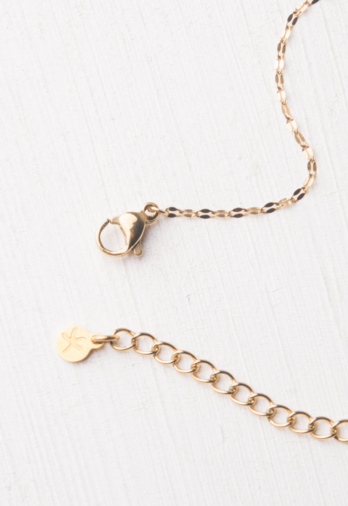 Lila White & Gold Necklace