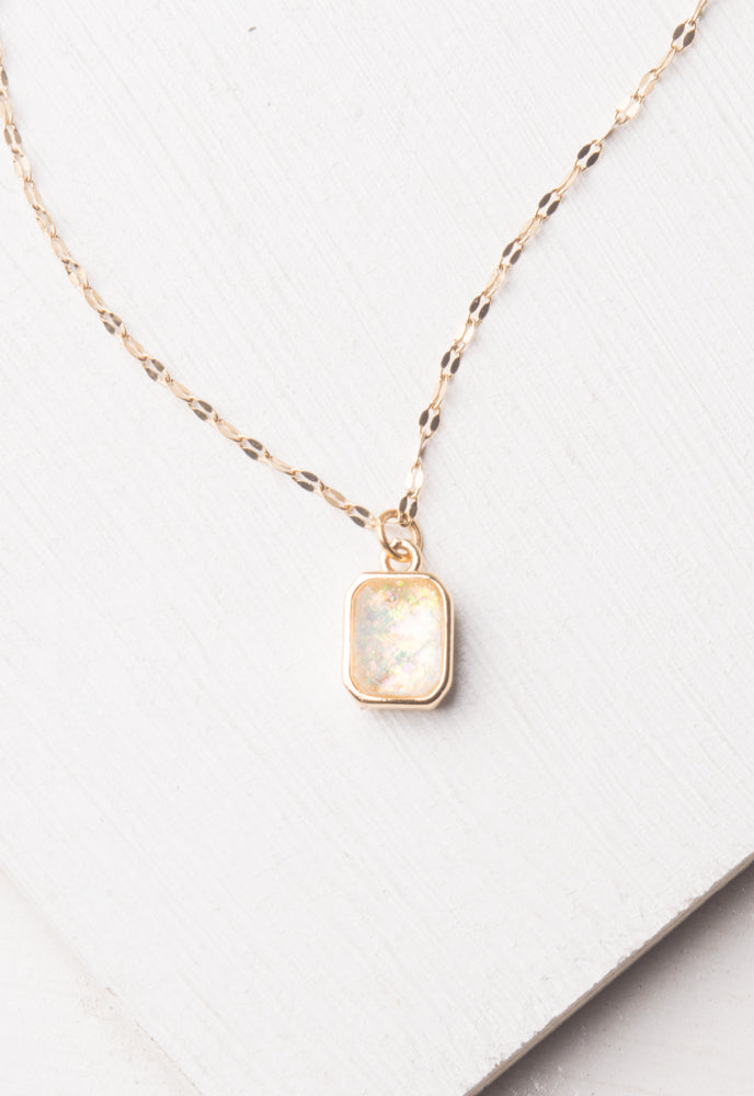 Lila White & Gold Necklace
