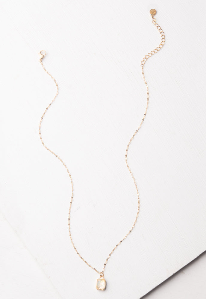 Lila White & Gold Necklace