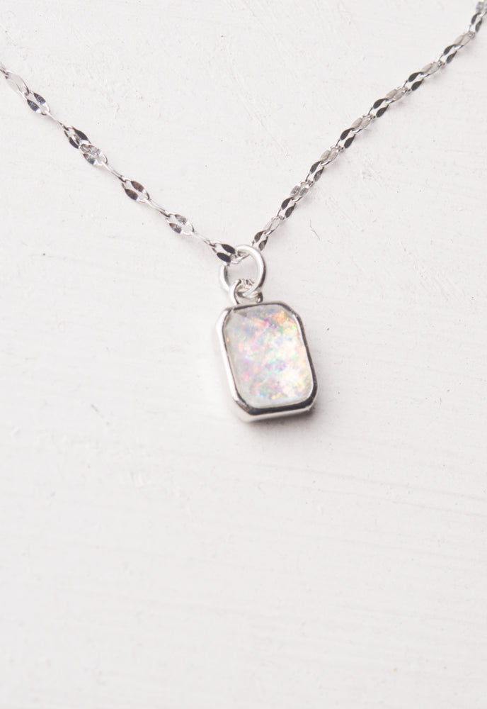 Lila White & Silver Necklace