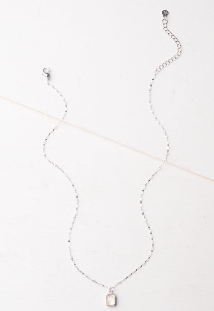 Lila White & Silver Necklace