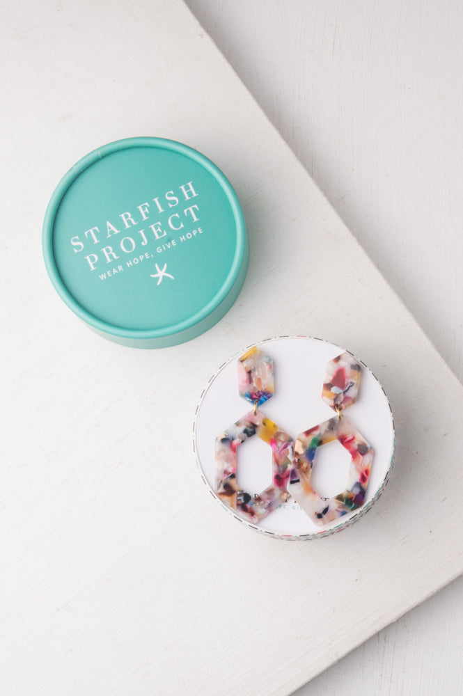 Gloria Multicolored Resin Earrings