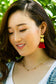 Amelia Red Tassel Earrings