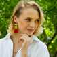 Amelia Red Tassel Earrings