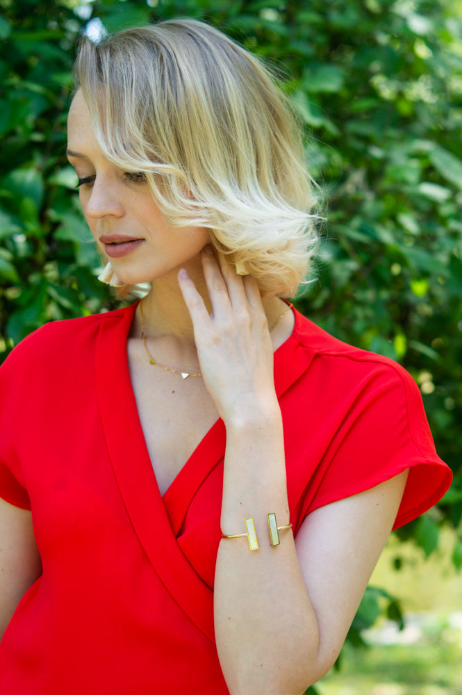 Rhetta Mother of Pearl & Gold Bracelet